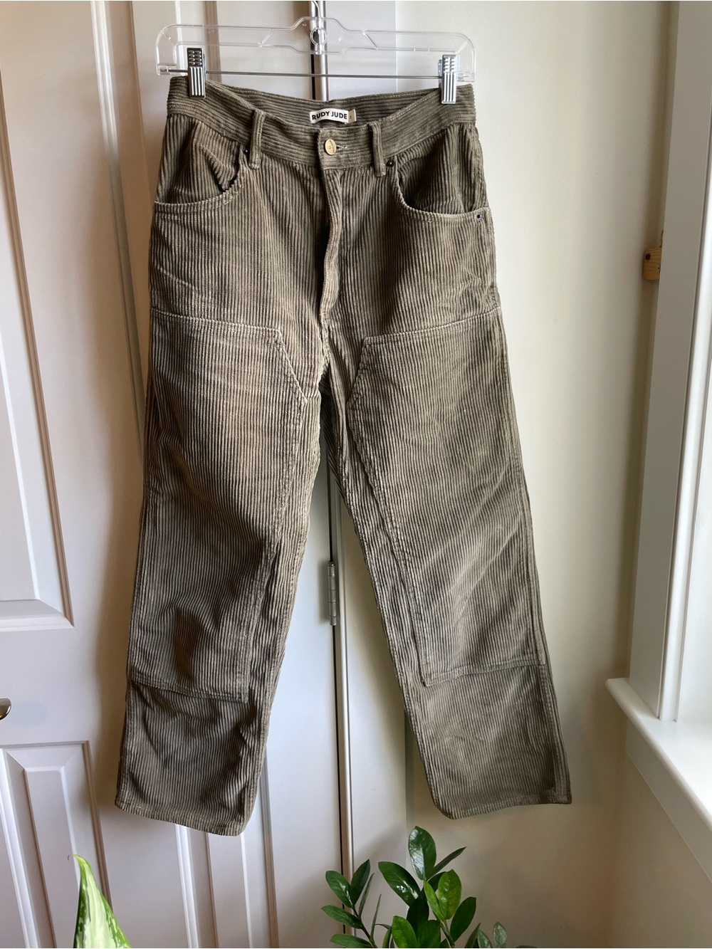 Rudy Jude Moss Green Corduroy Patch Front Pants – Size RJ2